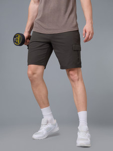 TECHNOSPORT Solid Men Green Basic Shorts