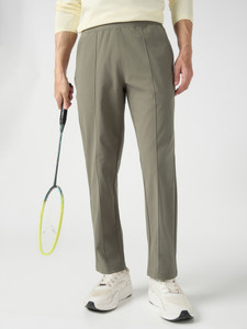 TECHNOSPORT Solid Men Light Green Track Pants