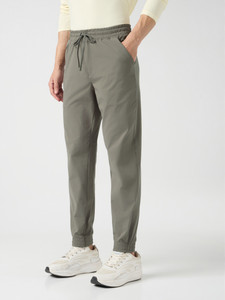 TECHNOSPORT Solid Men Light Green Track Pants
