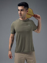 TECHNOSPORT Solid Men Round Neck Light Green