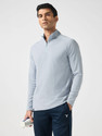 TECHNOSPORT Solid Men Zip Neck Light Blue