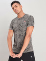 TECHNOSPORT Sporty Men Crew Neck Black T-Shirt