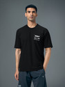 TECHNOSPORT Sporty Men Round Neck Black T-Shirt
