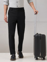 TECHNOSPORT Straight Fit Men Black Trousers