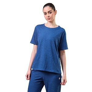 TECHNOSPORT Women Relaxed Fit Cubic Melange Round