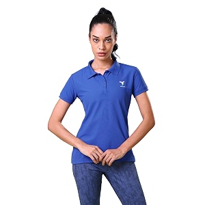 TECHNOSPORT Womens Polyester Slim Fit Solid Half