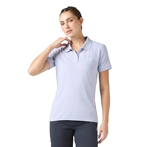 TECHNOSPORT Womens Polyester Slim Fit Solid Half