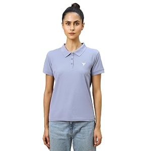 TECHNOSPORT Womens Polyester Slim Fit Solid Half