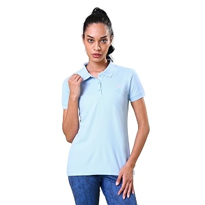 TECHNOSPORT Womens Polyester Slim Fit Solid Half