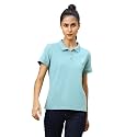 TECHNOSPORT Womens Polyester Slim Fit Solid Half