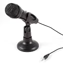 Technotech Omnidirectional 3.5mm Microphone with Stand for Laptop, PC - (Black)
