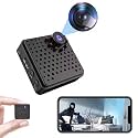 TECHNOVIEW 4k WiFi Small Size Security Camera, Up to 7 Hours Battery Backup, Hd Video Audio Recording, 155° Wide Angle, Night Vision, Motion Detection - Black