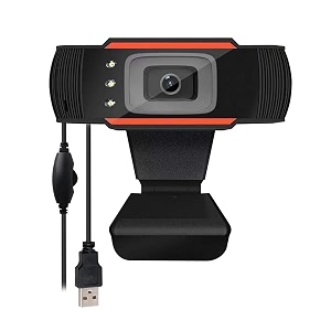 technoview crisp pro digital zoom 720p web camera with 5p hd quality lens cmos image sensor 24 fps video resolution built-in mic auto white vision night vision and manual switch for led black