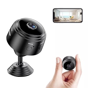 technoview mini hd wireless video audio recording wifi cam watch live view full hd 1080p cctv wifi ip camera with night vision indoor supports upto 64 gb card not included battery operated