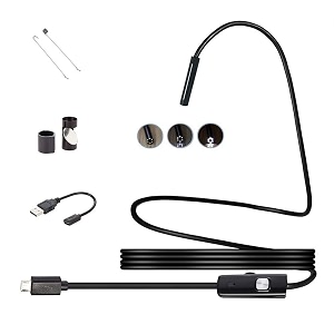 technoview waterproof endoscope mini hd camera snake tube 7 mm lens usb inspection 6 led borescope inspection camera for type-c amp android amp pc usb endoscope
