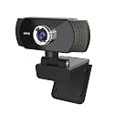 TECHNOVIEW Full HD Web Camera for Computer, Laptop, 1080p 30 FPS Webcam with Built-in Mics, Manual Focus, 2.1 Megapixel CMOS Camera, Ultra Lens, 360� Rotation, Flexible Mount (Black)