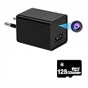 TECHNOVIEW Wired 1080p Full HD Camera Work 24 Hours with Power Audio and Video Recording - Charger with 128GB SD Card (No WiFi Needed)
