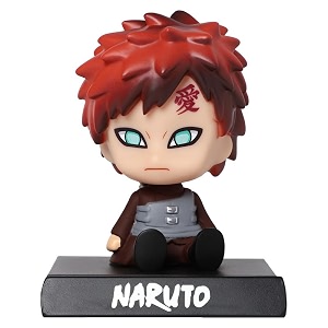 techpro super hero action figure limited edition bobblehead with mobile holder for car dashboard office desk amp study table- shippuden gaara
