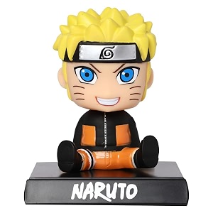 techpro super hero action figure limited edition bobblehead with mobile holder for car dashboard office desk amp study table- naruto