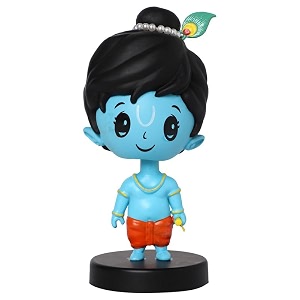techpro super hero action figure limited edition bobblehead with car dashboard office desk amp study table- krishna