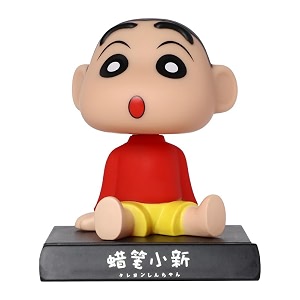techpro super hero action figure limited edition bobblehead with mobile holder for car dashboard office desk amp study table- shinchan