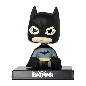techpro super hero action figure limited edition bobblehead with mobile holder for car dashboard office desk amp study table- batman