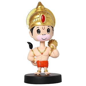 techpro super hero action figure limited edition bobblehead with mobile holder for car dashboard office desk amp study table- hanuman