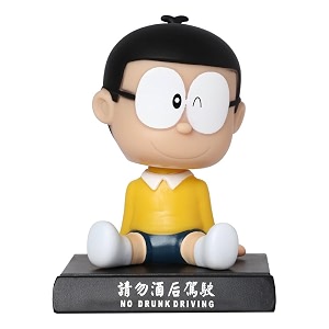 techpro super hero action figure limited edition bobblehead with mobile holder for car dashboard office desk amp study table- nobita