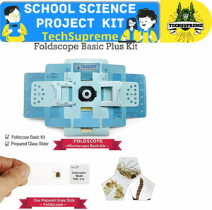 techsupreme foldscope classroom kit paper diy microscope blue orange green yellow