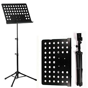 techtest notation stand lyrics foldable violin music sheet holder adjustable orchestra conductor music stand light weight for travel