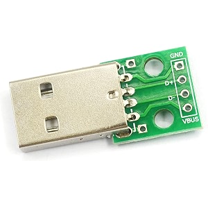 usb male to 254mm breakout board with direct 4p adapter board