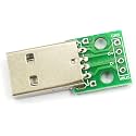 USB Male to 2.54mm Breakout Board with Direct 4P Adapter Board