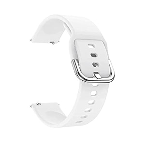 20 mm silicone strap with metal buckle for samsung galaxy watch 42mm  watch 3 41mm  watch 4 40mm44mm  watch 4 classic 42mm46mm  watch 5 40mm44mm  watch 5 pro 45mm  watch active 40mm  watch active 2 40mm44mm  gear sport
