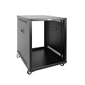 Tecmojo 12U Portable Rolling Network Rack, 4-Post Mobile Open Frame Server Rack with Wheels, Free Standing Server Cabinet for Computer/Data/AV/IT Equipment/Network Equipment