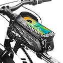 TecoKart® Cycle Bags for Bicycle – Waterproof Bicycle Frame Bag with Touch Screen, Large Capacity Double Zipper Bike Bag, Bike Accessories for Men, Bike Phone Holder for Phones Up to 7.2 Inches