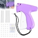 TecoKart® Mini Tag Gun Kit with 1100 Glue Needles & 100 Buckles, Quilt Fixer Tag Price Tag Machine & Tag Gun for Garments（Purple)