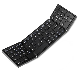 wireless bluetooth foldable keyboard full size multi-device portable keyboard compact silent amp rechargeable connect upto 3 devices for tabletlaptopphoneiosandroid