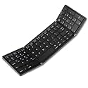 Wireless Bluetooth Foldable Keyboard Full Size Multi-Device Portable Keyboard, Compact, Silent &amp; Rechargeable, Connect Upto 3 Devices for Tablet/Laptop/Phone/iOS/Android