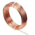 TecUnite 1 Roll Aluminum Wire for Jewelry Making, 100 M X 1 mm, Copper
