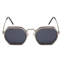 Ted Smith Men's Women's UV Protection Metal Hexagon Sunglasses