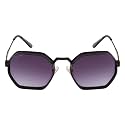 Ted Smith Men's Women's UV Protection Metal Hexagon Sunglasses