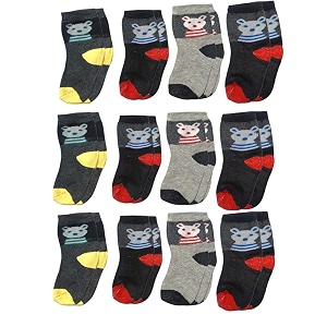 Teddy Bear Design Woolen Socks For Kids