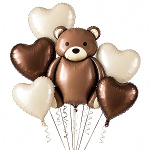 Teddy Bear Theme Foil Balloons For Birthday