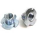 Tee Nut 6 MM Alloy Steel White Zinc Plated Export Quality (50 Nos. Pack)