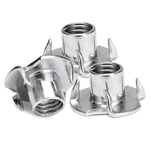 tee nut mild steel zinc plated  four claws furniture nut wood t-nut m8 pack of 10