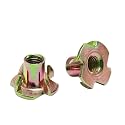 Tee Nut Mild Steel Zinc Plated | Four Claws Furniture Nut, Wood T-Nut (M5, Pack Of 50)
