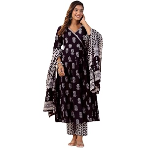 Tee Projekt Womens Cotton Blend V-Neck Anarkali