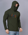TEEFOX Men Typography Hooded Neck Cotton Blend
