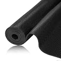 TEEMO 1Pcs Pool Mats for Deck 3x10ft Rubber Drainage Matting Non Slip Drainage Floor Mats Pool Bathroom Flooring Mat Anti Slip Deck Mat for Outdoor Indoor Supplies (Black)
