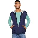 Teemoods Men39s Cotton Fleece Sleeveless Hooded Jacket